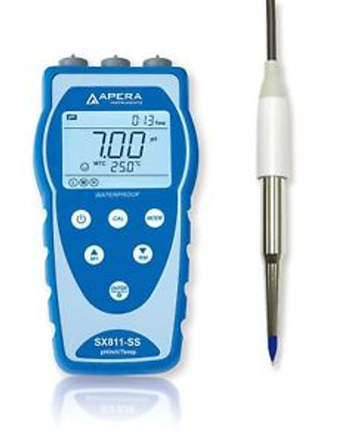 Apera Instruments Sx811-Ss Portable Ph Meter For Food And Dairy Products Equipp