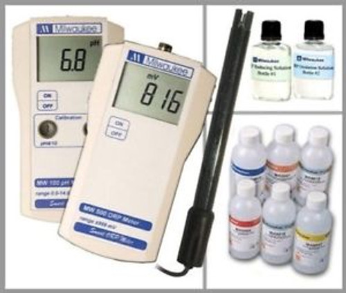 Milwaukee Meter Mw500 Mw100 (6) Solutions Ionized/Alkaline Water Tester