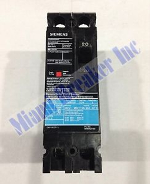 Ed42B020L Siemens Circuit Breaker 2 Pole 20 Amp 480V (New)