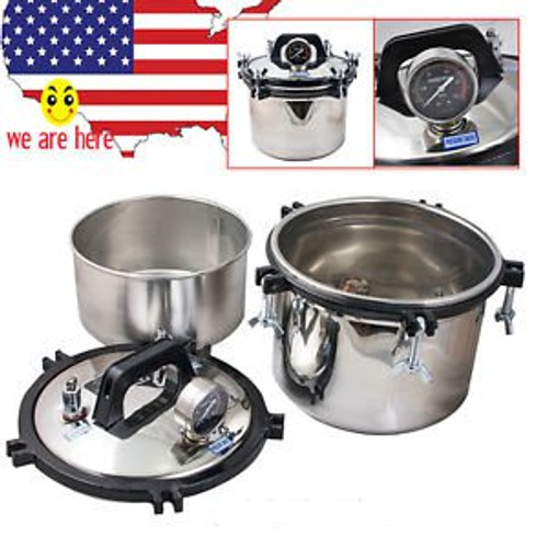 2017! 8L Autoclave Dental Stainless Steel Pressure Steam Sterilizer 110V/220V