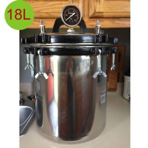 18L Steam Autoclave Sterilizer Dental Medical Tattoo Pressure Sterilization Fda