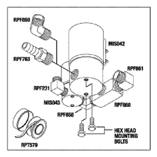 Fill/Vent Manifold Kit  For Autoclaves  Midmark  Ritter M9/M11  Rpi #Mik202