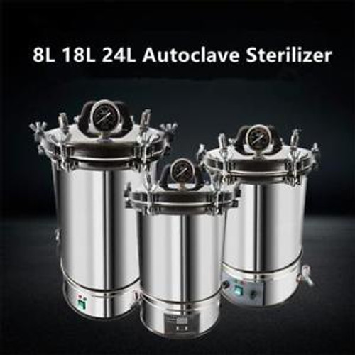 18L Stainless Steel Autoclaves Sterilizers Dental Medical Lab Equipment 220/110V