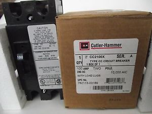 Eaton Cutler Hammer Cc2100X Circuit Breaker New In Box Load Lugs 240 Volt