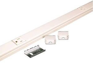 Plugmold Multi Outlet Strip 8 Single 15 Amp Outlets Steel Ivory