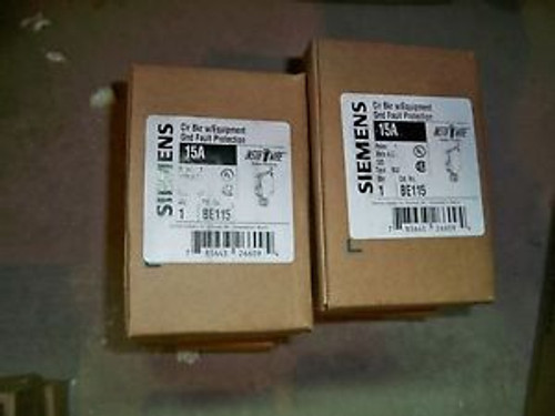 Siemens Ite Be115 Circuit Breaker 1P 15Amp Equipment Ground Fault Protection Ble