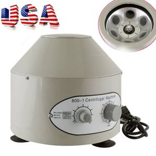 800-1 Electric Centrifuge Machine Lab Medical Practice 110V 4000 rpm 20ml x 6 BA