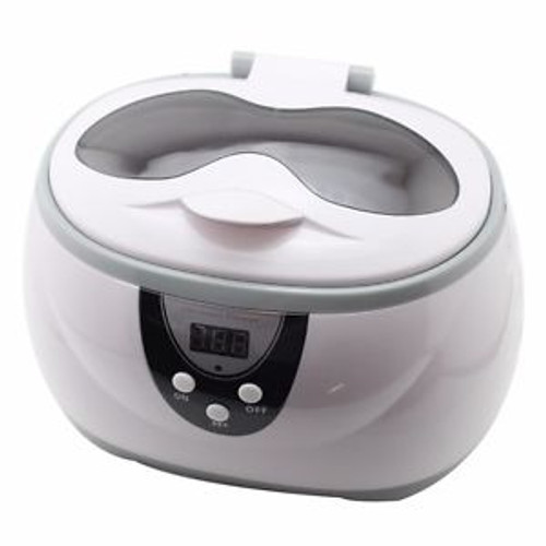 600ML Digital Ultrasonic Cleaner Jewelry Eyeglass Watch Cleaning Machine US Plug