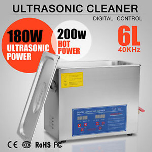 Ultrasonic  Cleaners Cleaning Equipment 6 L Dental Medical Digital New