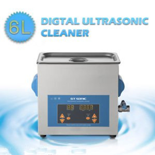 6L Digital Ultrasonic Cleaner Stainless Steel Heater Timer Tank Multifunctional