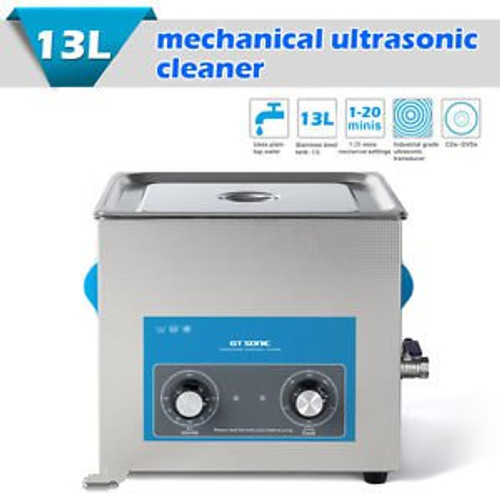 13L Ultrasonic Cleaner Heater Timer Jewellery Watch Glasses Cleaning Bath Tank