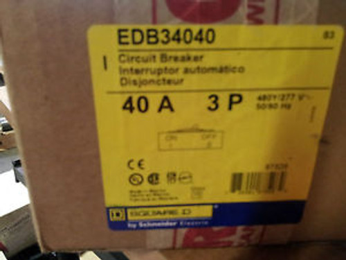 Square D Edb34040 New In Box 3P 40A 480V #A17