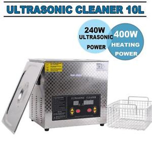 10L Digital Dental Stainless Steel Ultrasonic Parts Cleaner Cleaning Equipment