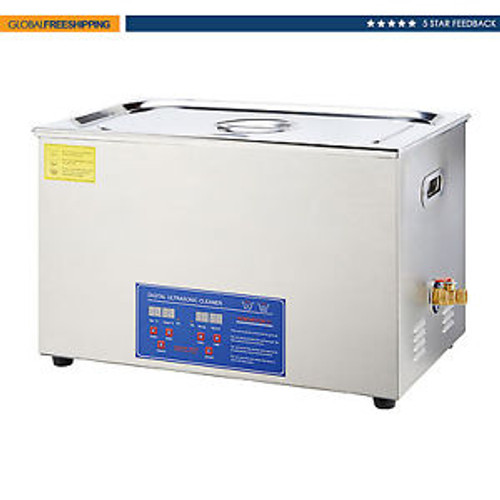 30L Ultrasonic Cleaner Stainless Steel Cleaning Equipment W/ Heater Timer New