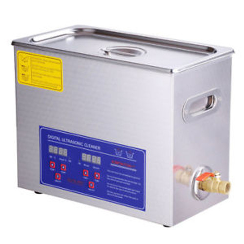 6L Commercial Ultrasonic Cleaner Digital Timer Heater For Jewelry Watch Rings