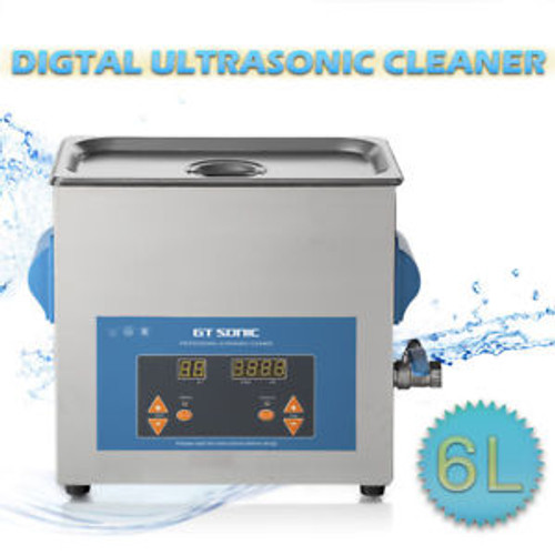 Digital 6L Professional Stainless Steel Ultrasonic Cleaner Heater Timer Jewelry