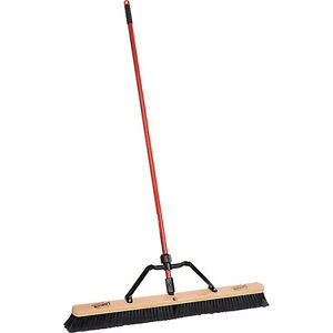 Libman Commercial 36 Smooth Sweep Push Broom - Brace Handle - Package Quanti...
