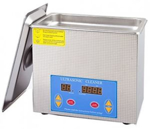 Stainless Steel 3L Liter Commercial Heated Ultrasonic Cleaner Heater W/Timer110V