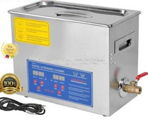 Us New Stainless Steel 6L Industry Heated Ultrasonic Cleaner Heater With Timer