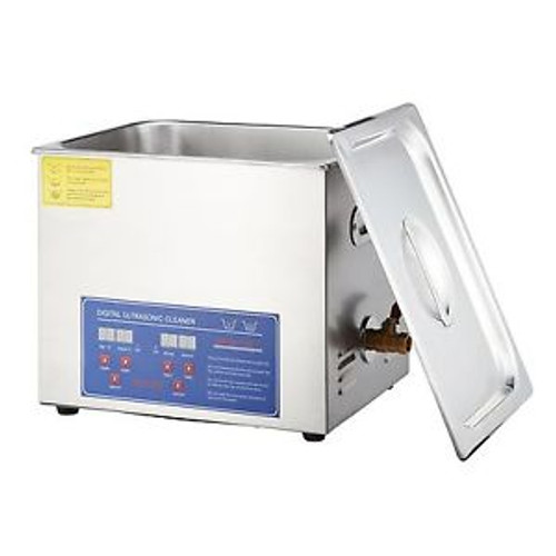 Tek Motion Stainless Steel Ultrasonic Jewelry Cleaner With Heater Timer 15L