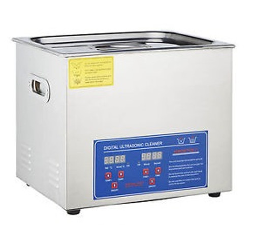 Ultrasonic Cleaner 15L 760W W/ Timer Jewelry Glasses Tattoo Dental Digital