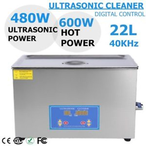 Pro 22Liter Ultrasonic Cleaners Cleaning Equipment Industrial W/ Timer Heater E1