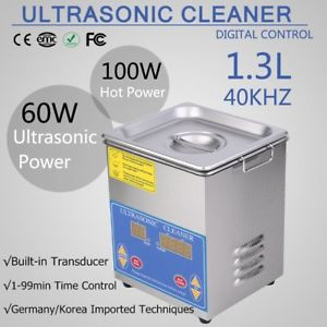1.3L QT 60W DIGITAL HEATED INDUSTRIAL ULTRASONIC PARTS CLEANER HEATER WITH TIME