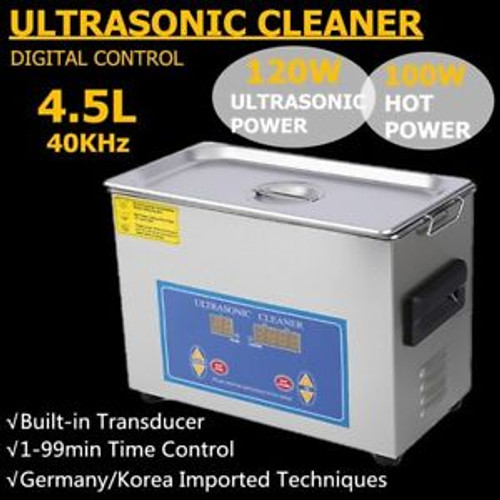 4.5L Liter Ultrasonic Cleaner Bath Stainless Steel Industry Heated Heater Timer