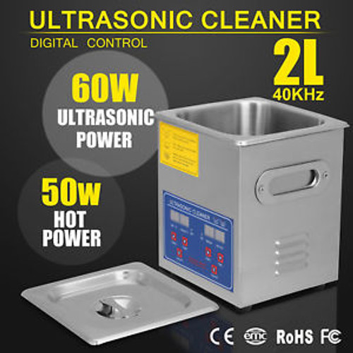 Ultrasonic Cleaners Cleaning Equipment Professional Digital 2L w/Timer Heater