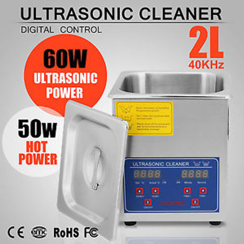 Ultrasonic Digital Timer Heater Cleaners Cleaning Equipment 2L 110W Bracket