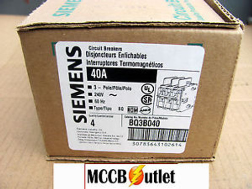 New In Box - Siemens / Ite Bq3B040  Circuit Breaker -