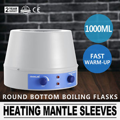 1000Ml Heating Mantle Sleeves Magnetic Stirring Speed Control Digital Display