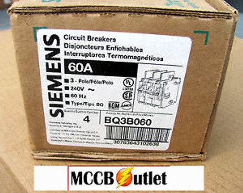 New In Box - Siemens / Ite Bq3B060  Circuit Breaker -
