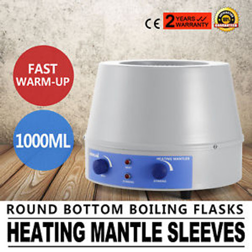 1000Ml Thermostatic  Heating Mantle Sleeves Magnetic Stirrer Inner Lab