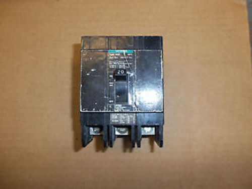 Ite Siemens Bqd Bqd320 20 Amp 3 Pole Circuit Breaker Slightly Worn Label