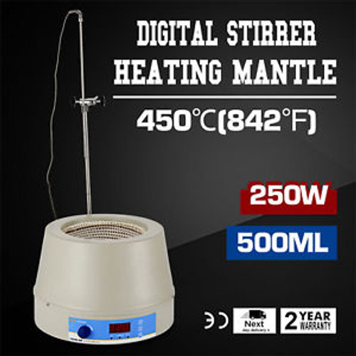 500Ml Electric Digital Lcd Magnetic Stirring Heating Mantle 110V 250W Stepless