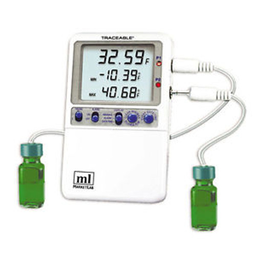 Traceable Hi-Accuracy 0.01 Thermometer 2 Bottle Probes 1 ea