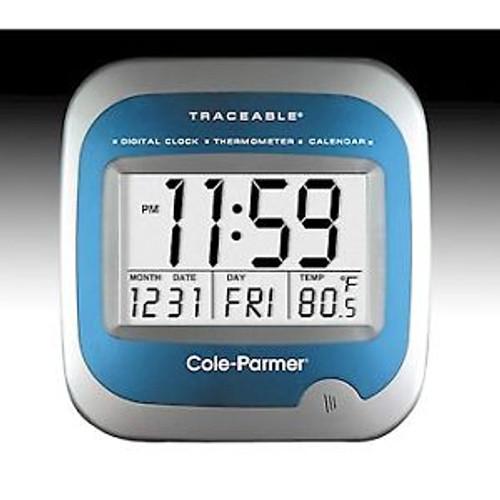 Digi-Sense Wall-Mount Digital Clock/Calendar/Thermometer