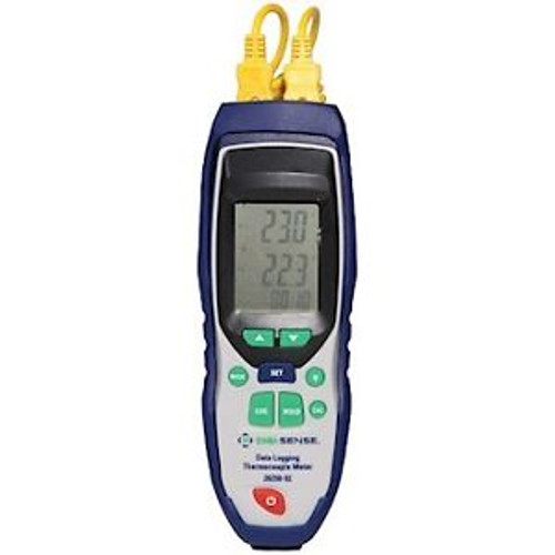 Digi-Sense T/C Thermometer 2-Input Data Logging Type-J/K/T Nist Traceable Cal