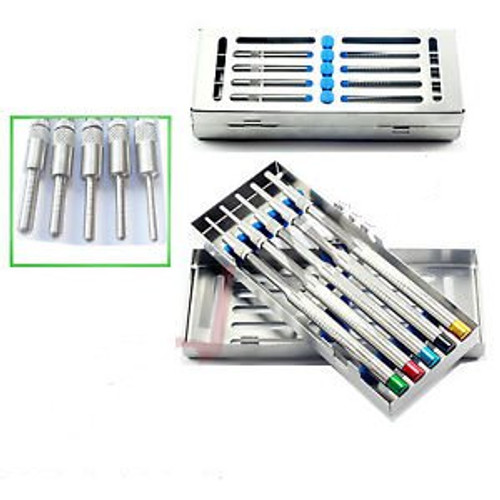 5 X Dental Implant Osteotome Sinus Lift Tools Convex Kit sterilization Cassette