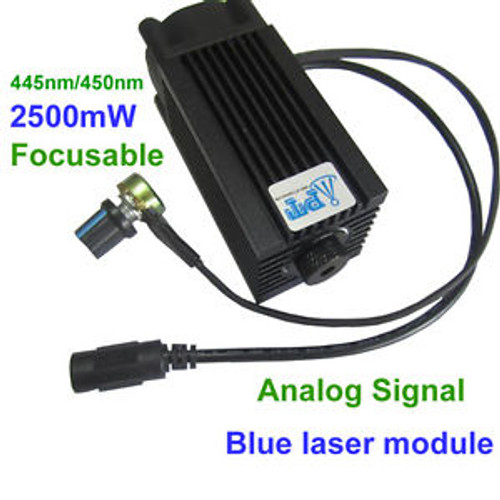 450nm 2500mW Analog Signal Blue laser Head module Marking Wood cutting Engraver