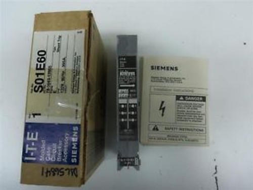 I-T-E Molded Case Circuit Breaker Accessory S01E60 Siemens