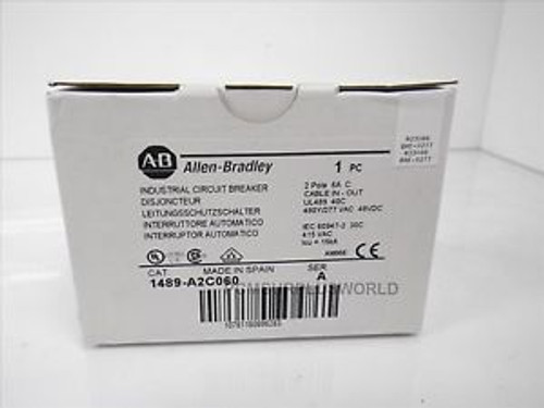 Allen Bradley Circuit Breaker 2 Pole 6A 1489-A2C060 1489A2C060 New