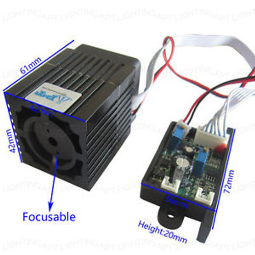 High Quality 12V 300mW 532nm green laser module + Focusable TTL continuous work