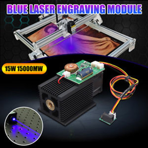 450Nm 445Nm 15000Mw Blue Laser Wood Engraving Module + Ttl Driver Board + Goggle