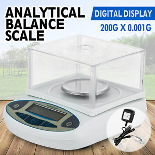 200x0.001g 1mg Lab Scale Balance Electronic Scale Gram  Herb for Laboratories