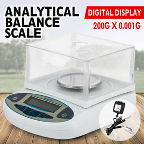 200x0.001g 1mg Lab Scale Balance Electronic Scale LCD Pocket Diamond