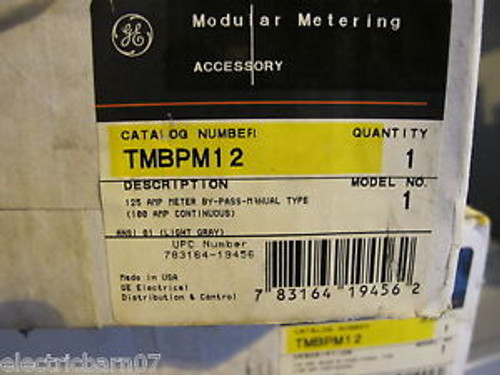 General Electric Tmbpm12 Modular Metering Manual Bypass Kit
