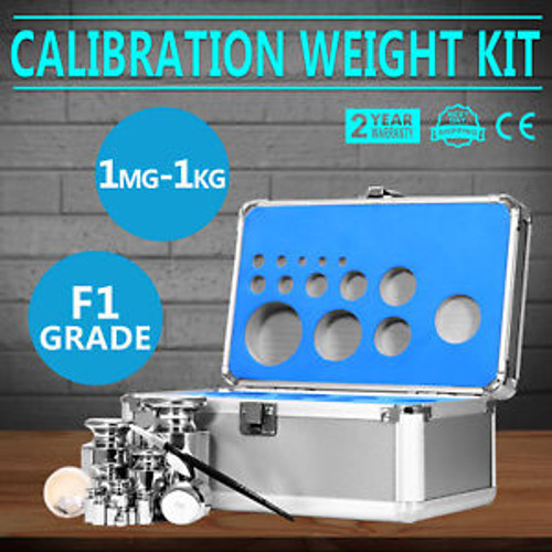 F1 Class 1Mg-1Kg Stainless Steel Scale Calibration Weight Kit Set W Certificate