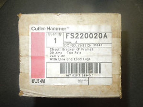 Cutler Hammer Fs220020A Circuit Breaker 20Amp 2Pole